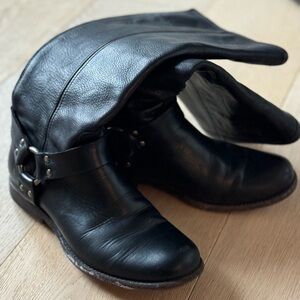 Frye Philip Harness Tall Boot, Black, Women’s size 7-1/2